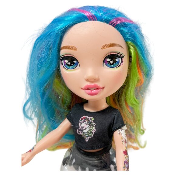 Rainbow High Doll Rainbow Surprise Dream 15 inch Multicolor Hair Tattoos Shoes - Picture 15 of 16